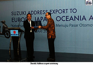 Suzuki Address Export to Global Market