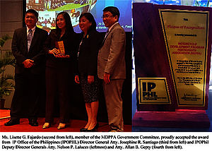 MDPPA is proud recipient of Intellectual Property Champion Award