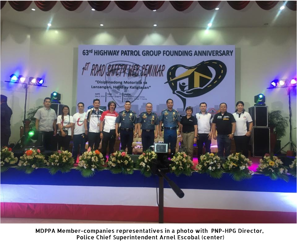 MDPPA Member-companies representatives in a photo with  PNP-HPG Director,  Police Chief Superintendent Arnel Escobal (center)